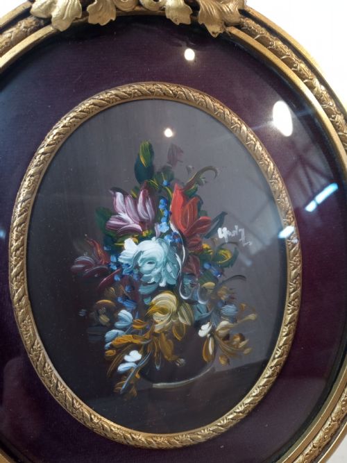fig 1. Miniature Oil-painting in gilded metal frame
