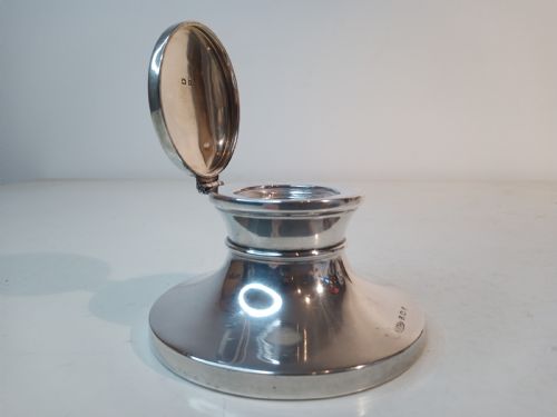 Large Silver Inkwell 1932
