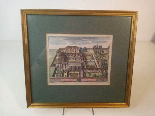 Antique Print of Trinity College, Oxford, 1707