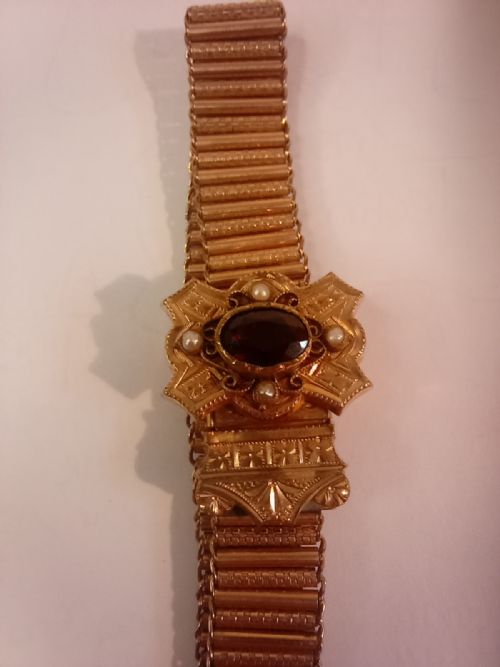 Victorian, Late 1800'S Rose Gold Filled Bracelet