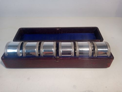 Six Antique Silver Plated Napkin Rings