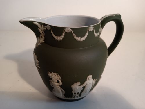 LATE 1800'S WEDGWOOD OLIVE GREEN BACHELOR TEASET - ADDITIONAL PHOTO 3