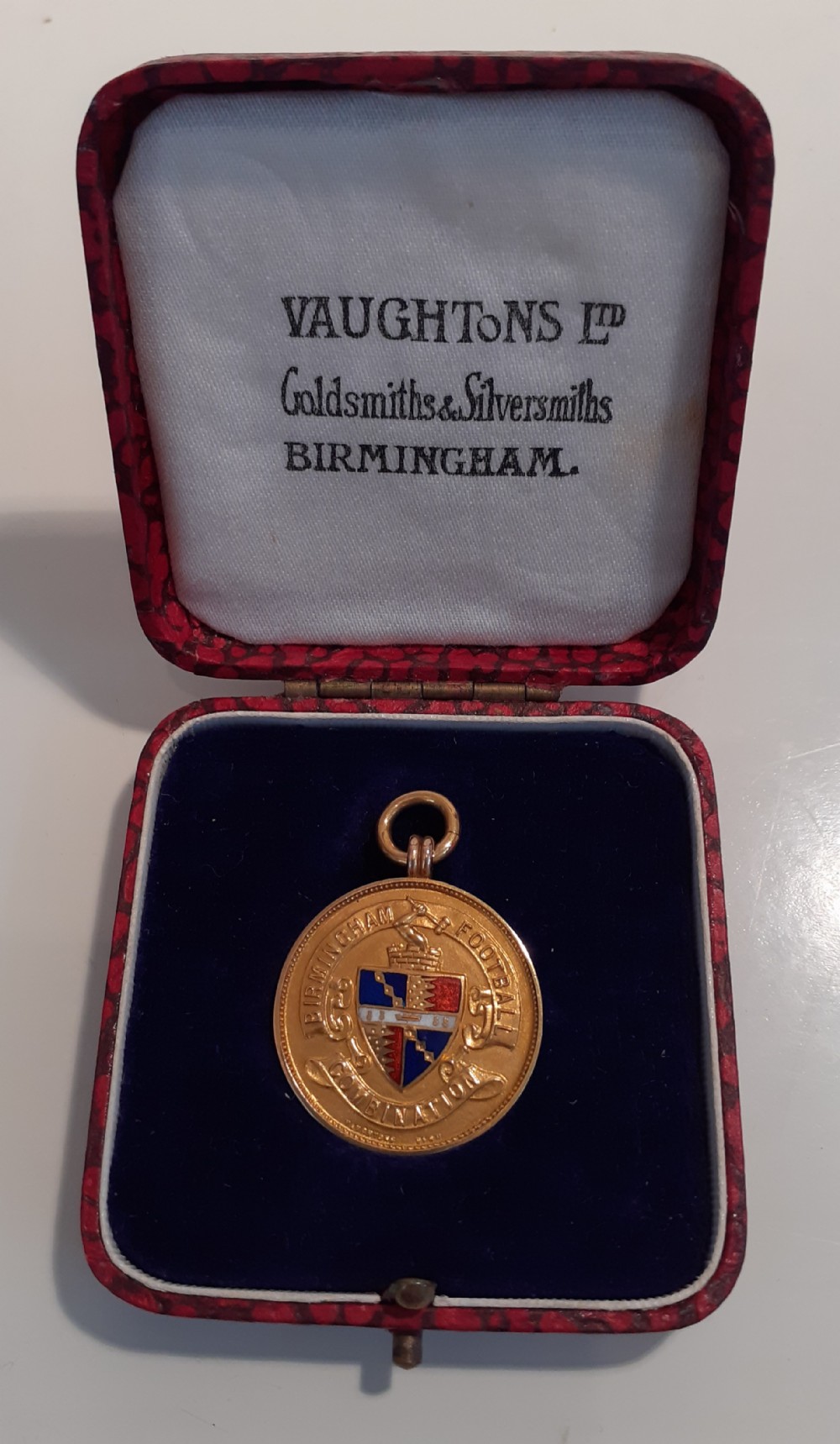 Gold Medal, Birmingham Football Combination, Winner Aston Villa 