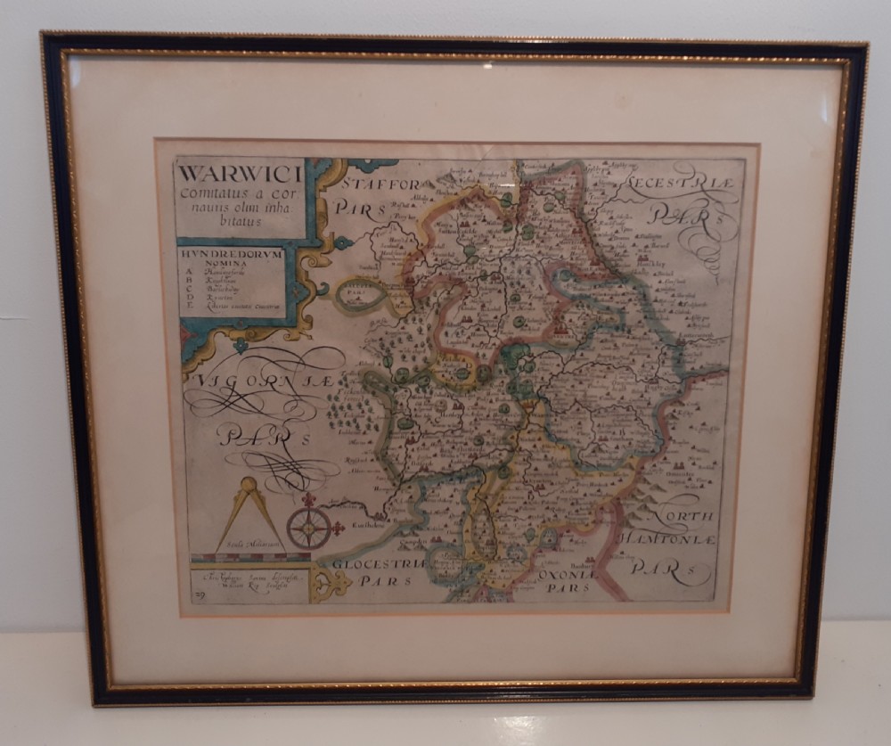 Map of Warwickshire, published 1637