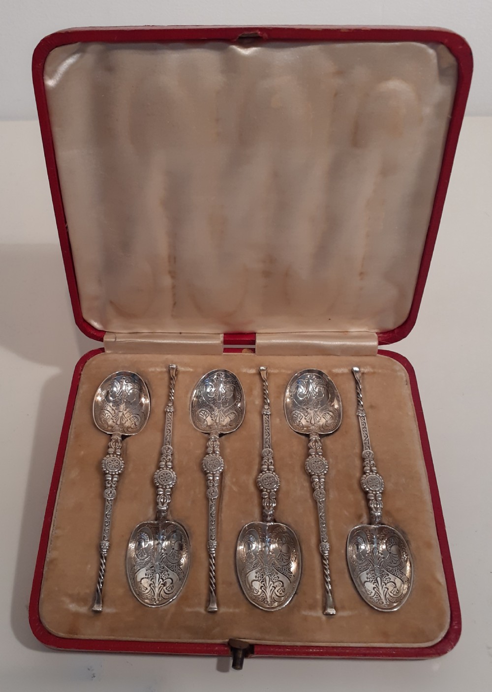 Six Silver Coffee Spoons, Hallmarked Birmingham 1901