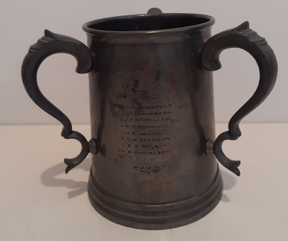 Trinity Hall Boat Club, Cambridge, Pewter Trophy Tankard, Trials of 1908 View III