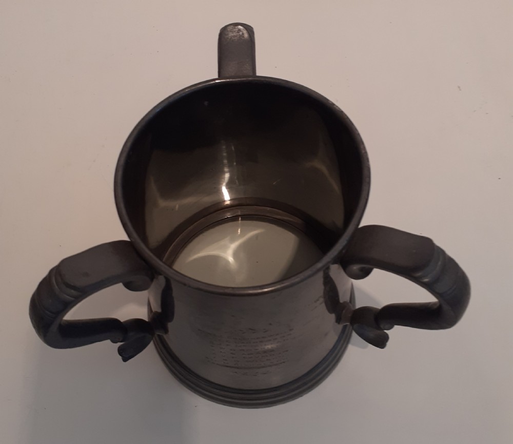Trinity Hall Boat Club, Cambridge, Pewter Trophy Tankard, Trials of 1908 View IV