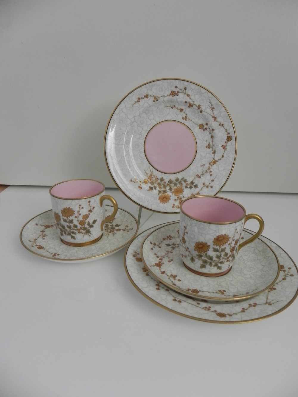 Two Royal Worcester Trios 1879