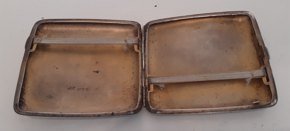 Silver Cigarette Case, Chester 1918 View II