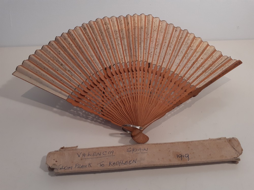 Hand painted Fan with Mother of Pearl, 1919 View II
