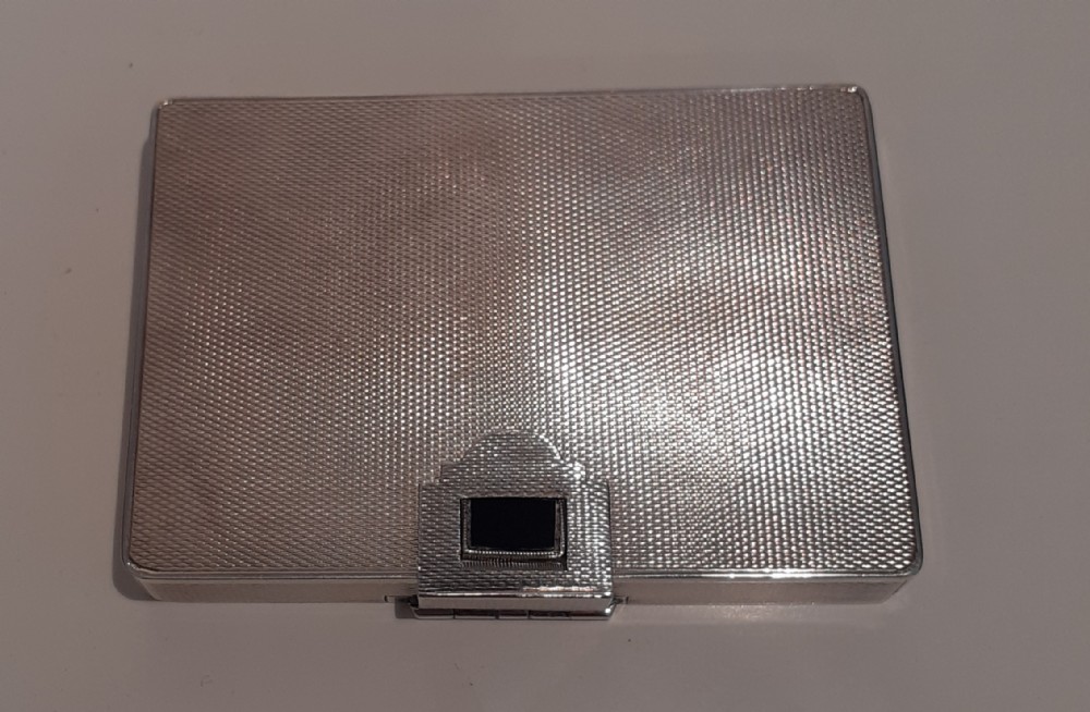 Cohen & Charles, Art Deco Silver Cigarette Case, Hallmarked London 1937