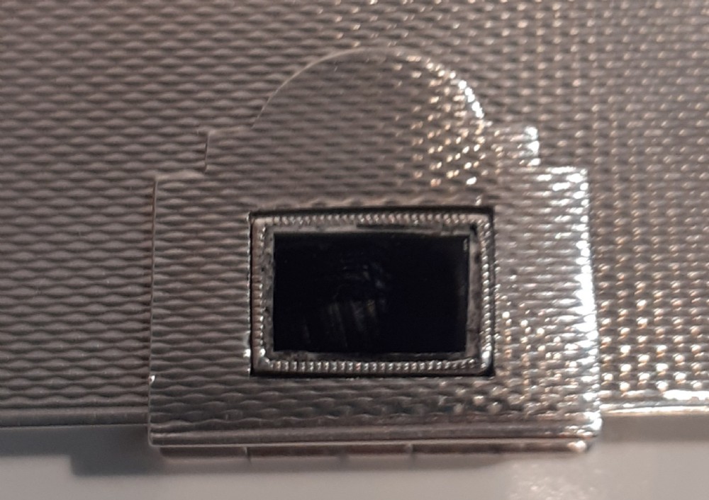 Cohen & Charles, Art Deco Silver Cigarette Case, Hallmarked London 1937 View II