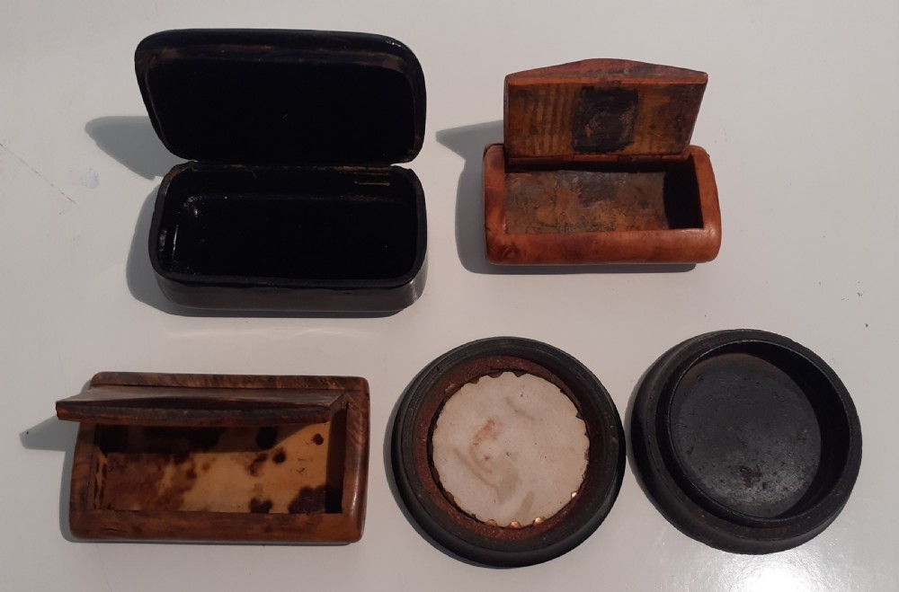Four Victorian Snuff Boxes View II