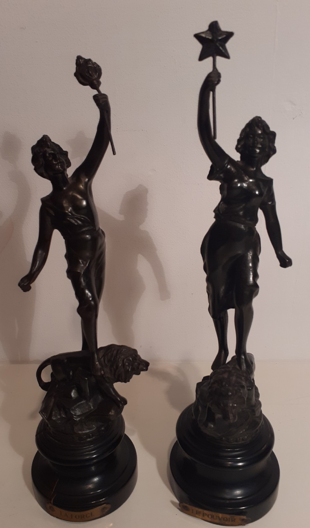 Pair of French Spelter Figurines
