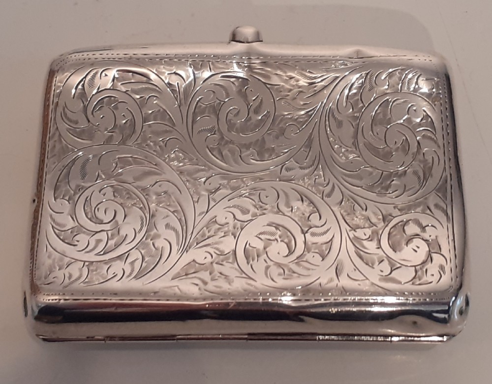 Silver Cigarette Case, Hallmarked Birmingham 1915