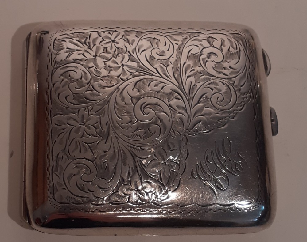 Silver Cigarette Case, Hallmarked Birmingham 1924
