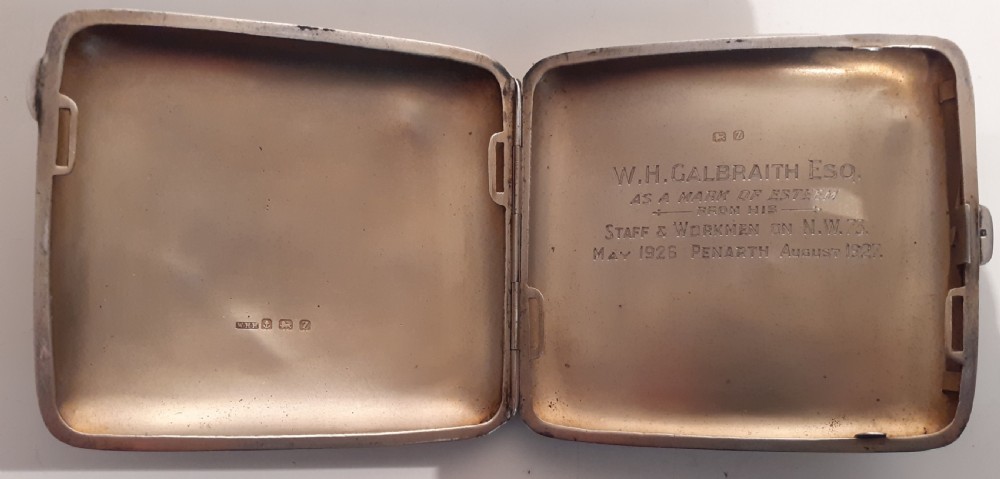 Silver Cigarette Case, Hallmarked Birmingham 1924 View III