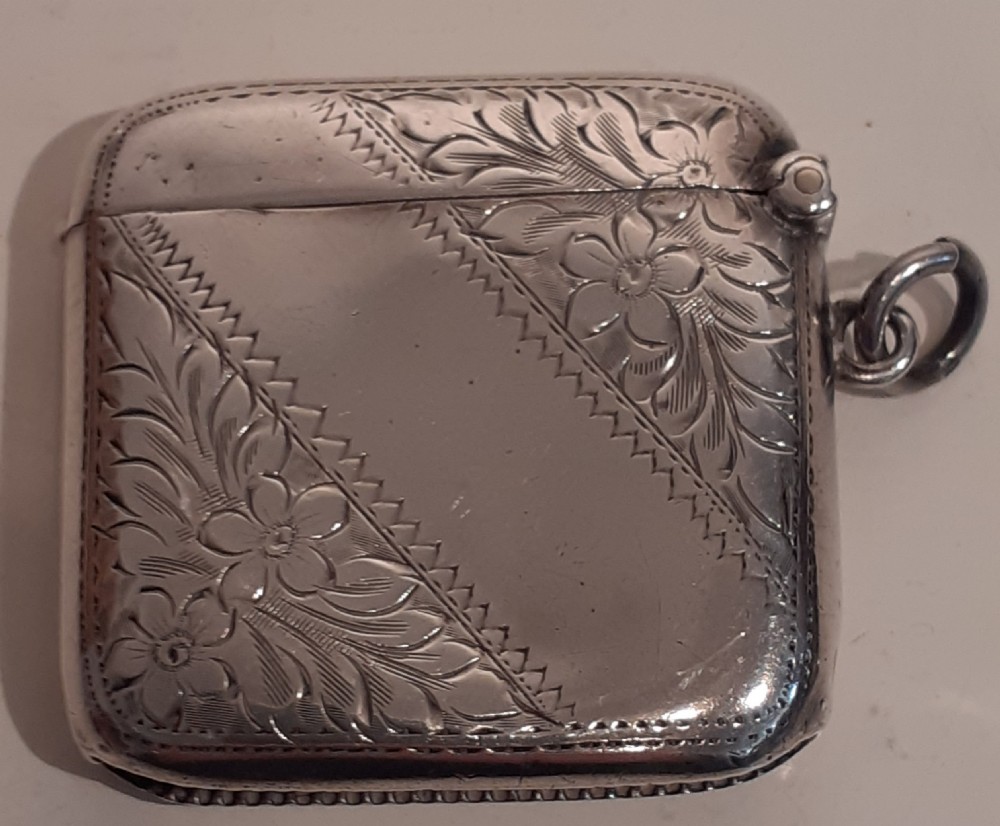 Silver Vesta Case, Hallmarked Birmingham 1913