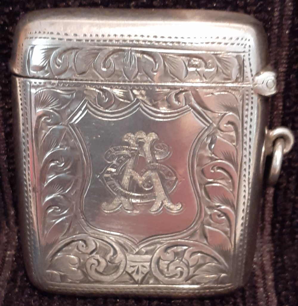 Silver Vesta Case, Hallmarked Chester 1903 View II