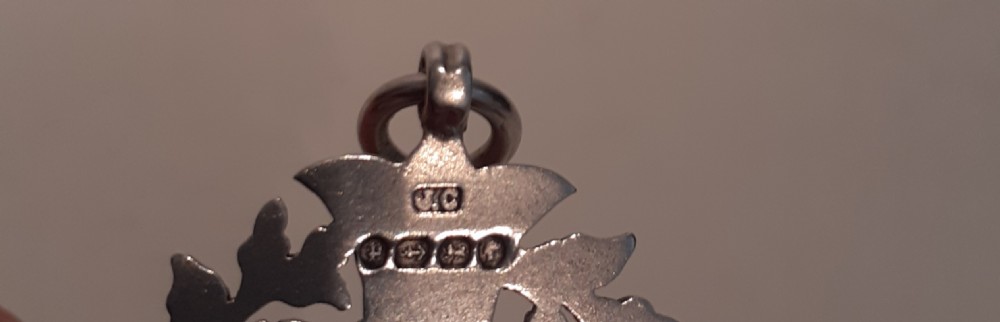 Silver Fob with short Silver Chain, Fob Hallmarked 1889 View III