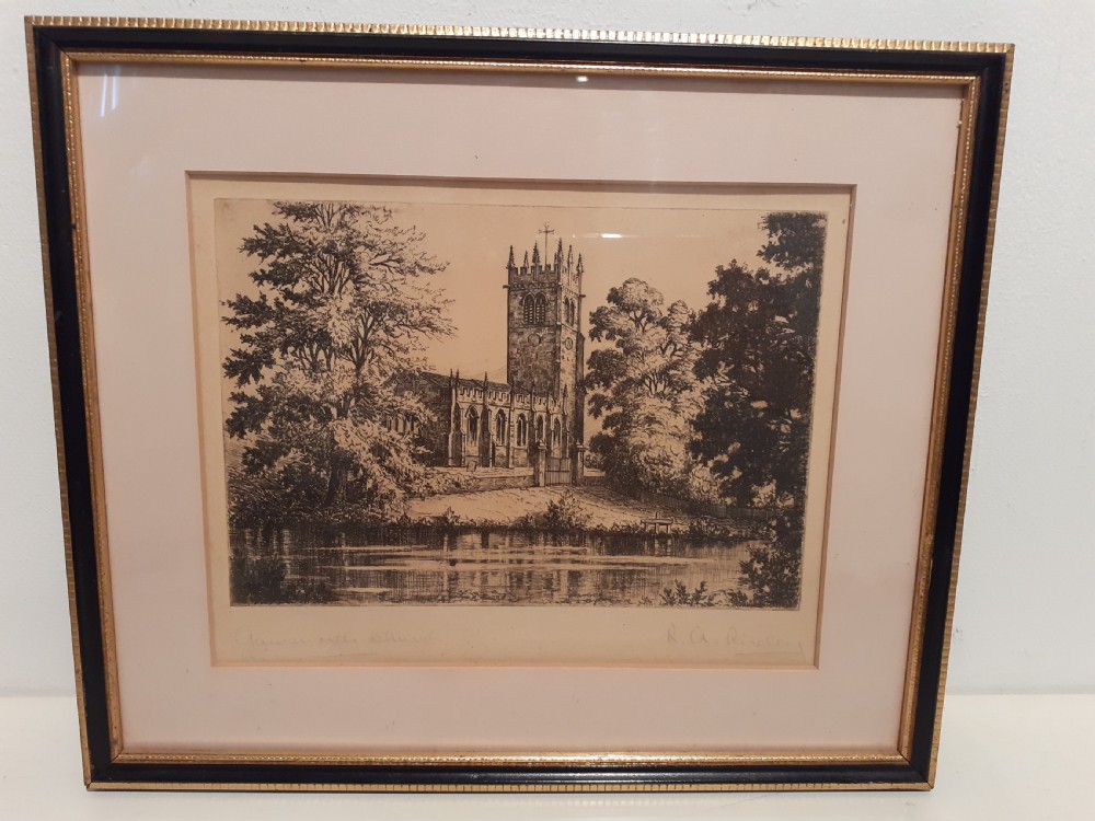 Etching RA Riseley, 