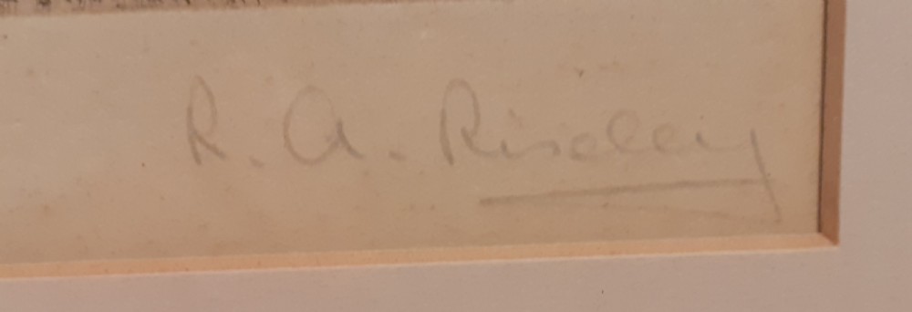 Etching RA Riseley, 