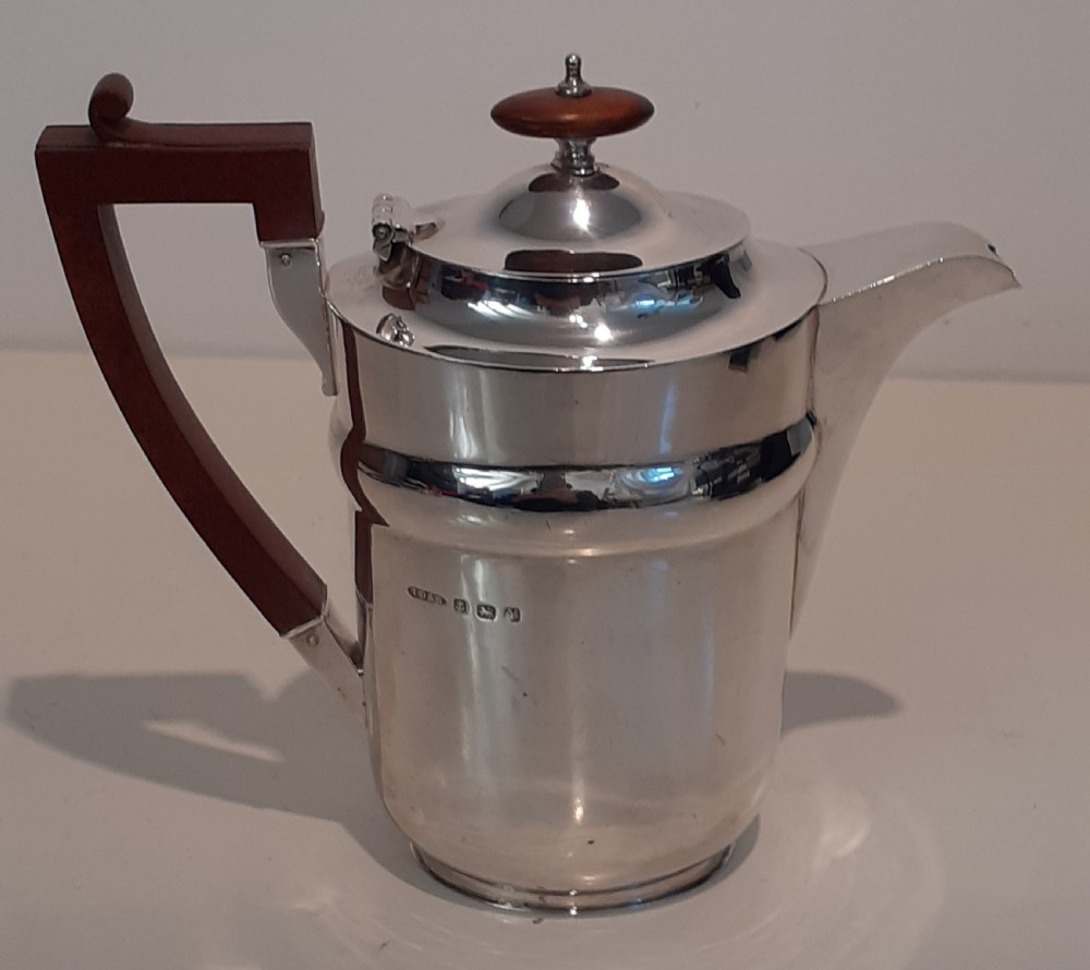Late Art Deco Silver Lidded Jug  View II