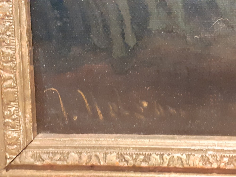 Edwardian Oil on Canvas, 