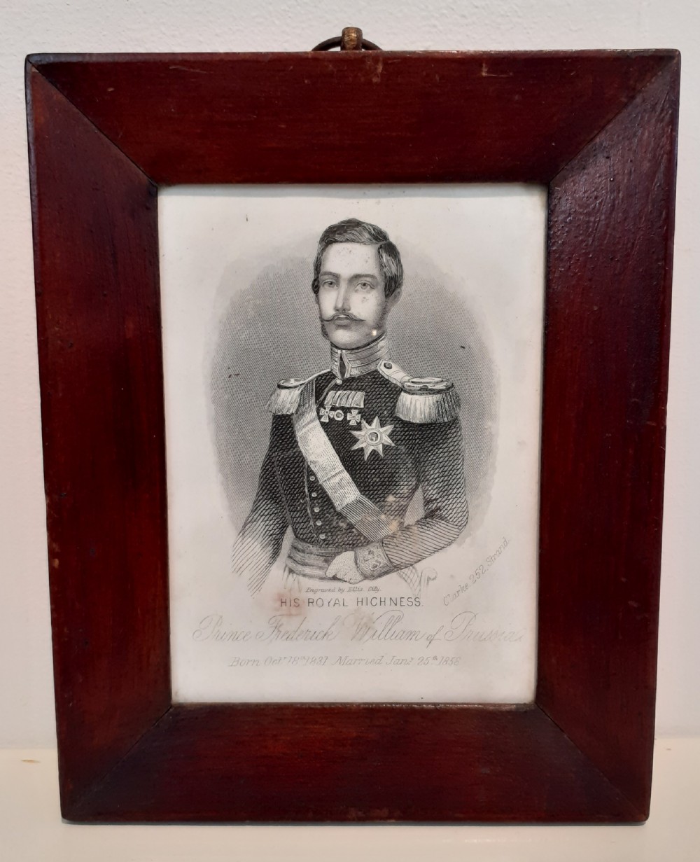 Pair of Victorian Wedding Portraits, the Prussian Wedding 1858
