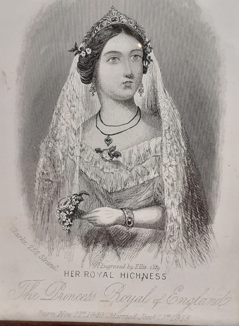 Pair of Victorian Wedding Portraits, the Prussian Wedding 1858 View VI