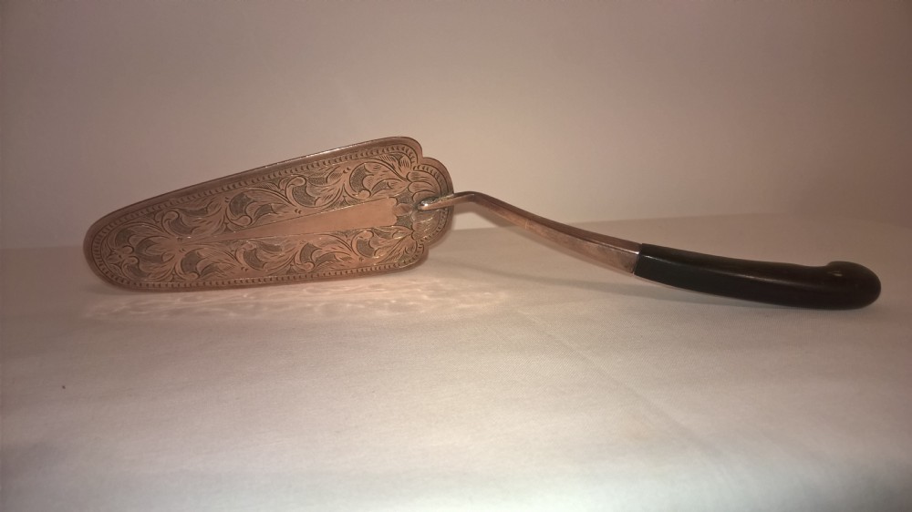 Georgian Cake Slicer with Whale Bone Handle