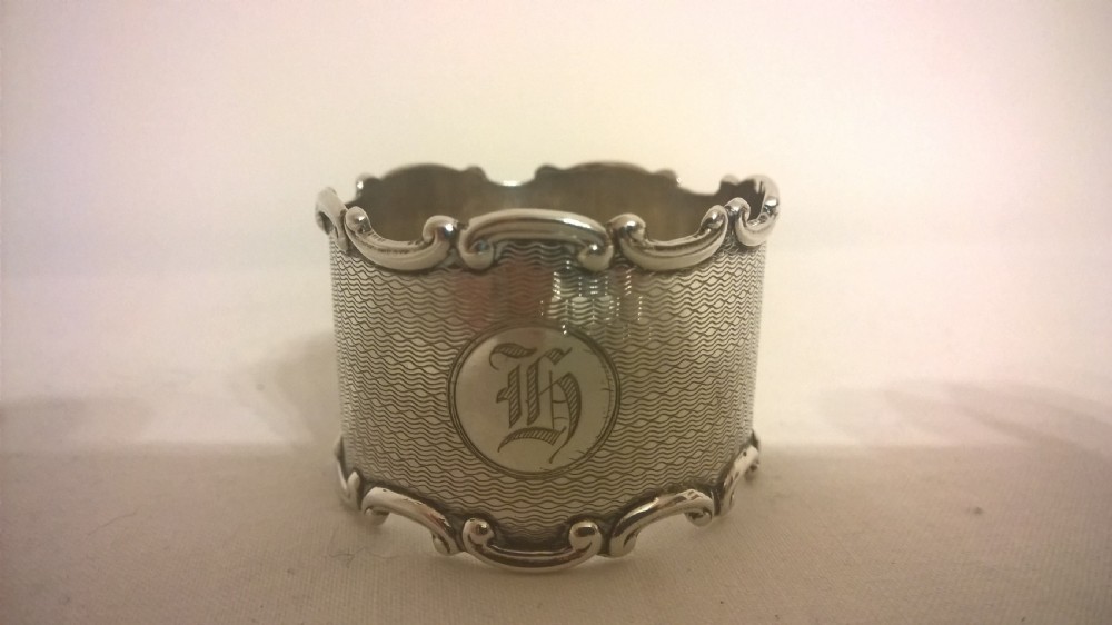 Silver Napkin Ring, Hallmarked 1946 View II