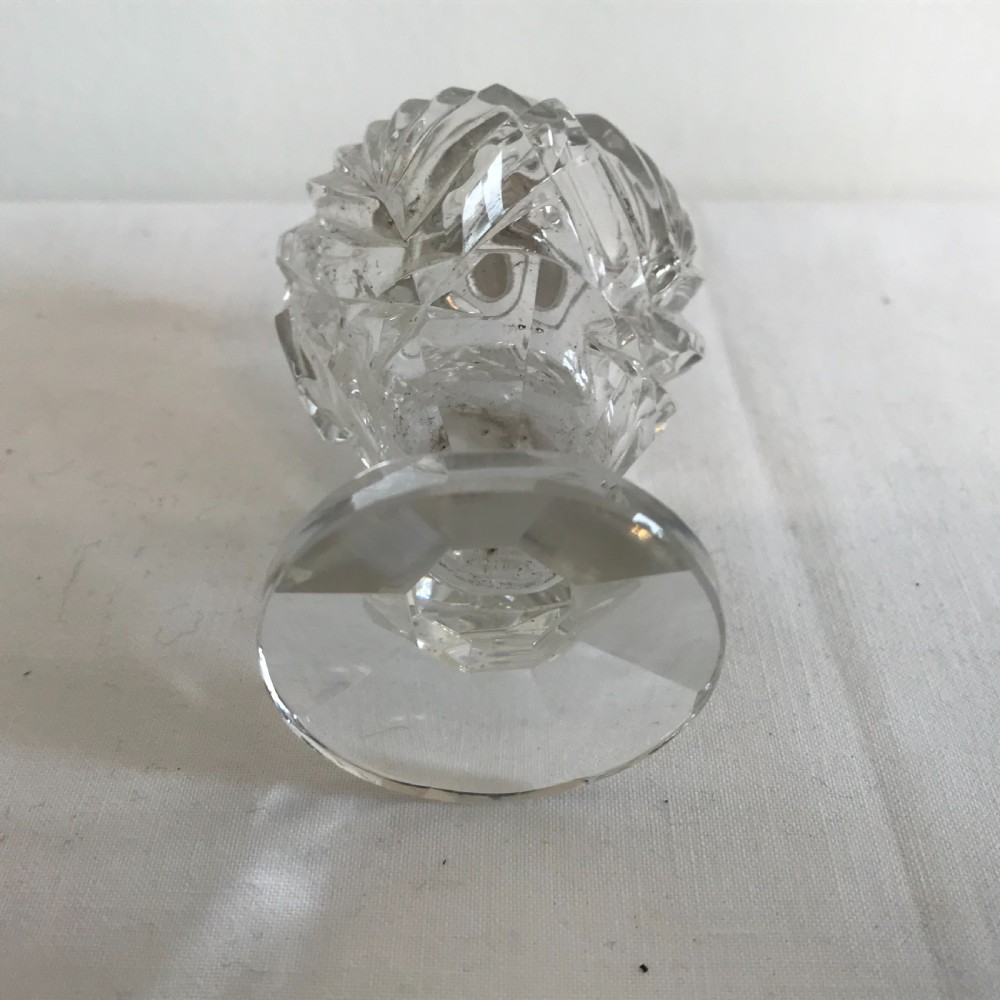 Art Deco Crystal & Silver Perfume Bottle 1929 View III
