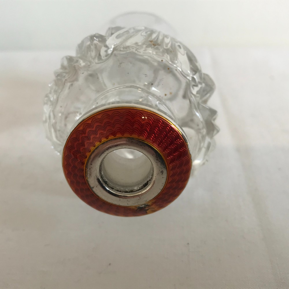 Art Deco Crystal & Silver Perfume Bottle 1929 View VI
