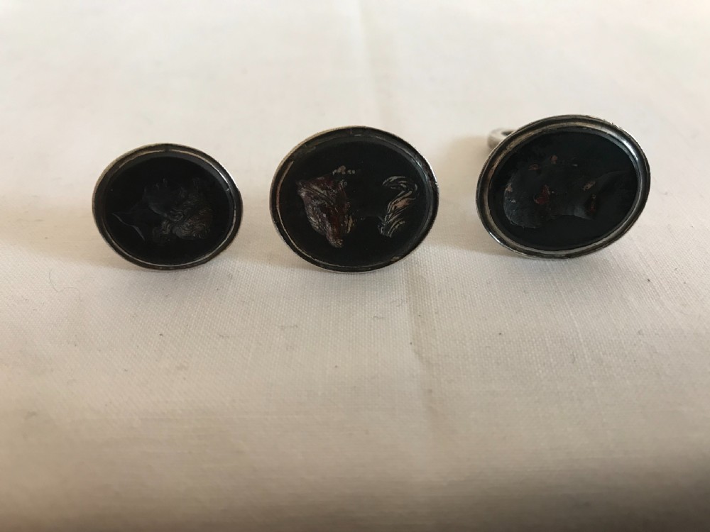 Three Georgian Silver Seal FOBS View IV