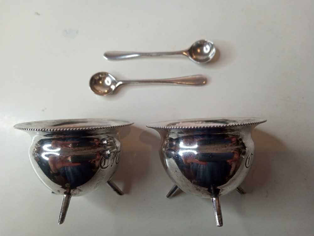 Silver Mappin & Webb Condiment Set, Hallmarked 1904 View VII