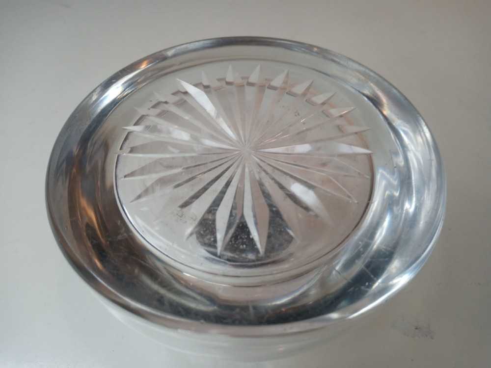 Crystal Inkwell with Silver Top, London 1895 View IV
