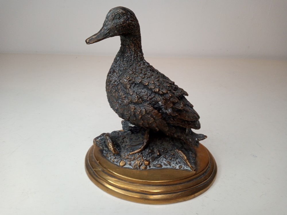 Original Bronze of a Duck, signed Mene (1810-1879)