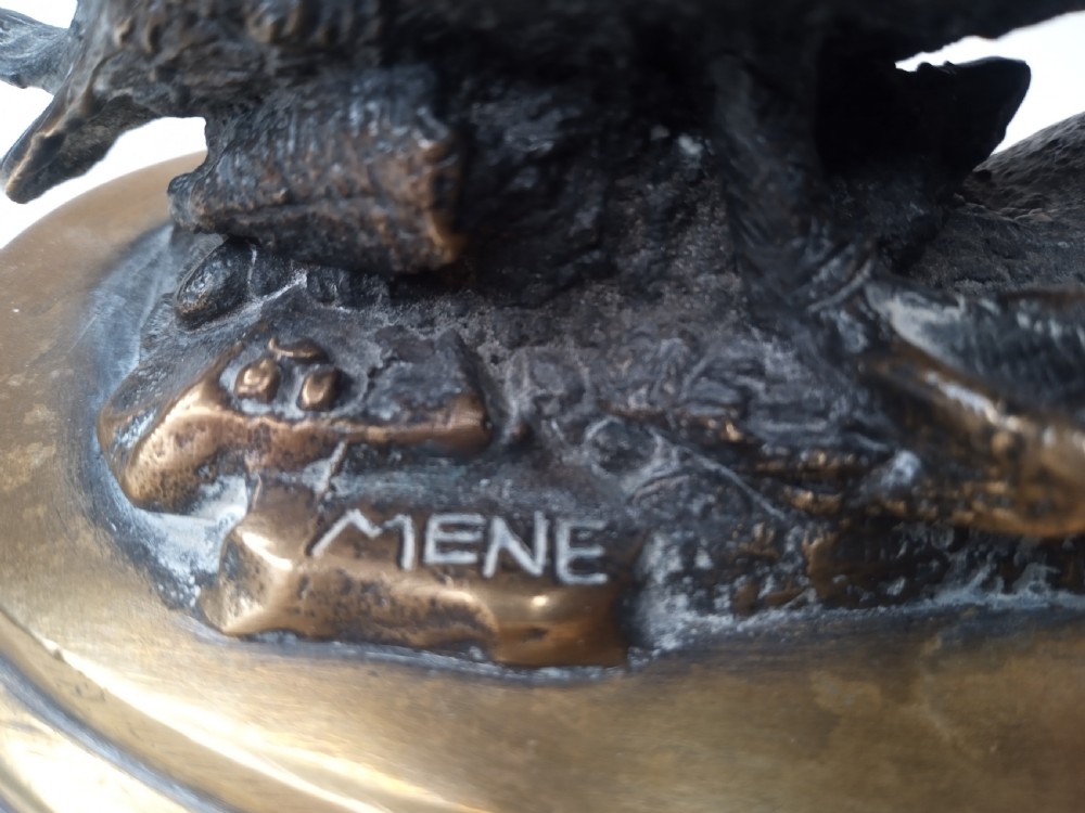 Original Bronze of a Duck, signed Mene (1810-1879) View IV