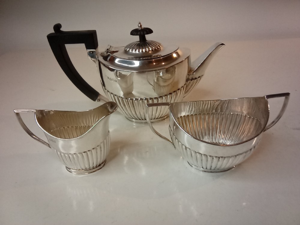  Sterling Silver Bachelor Tea Set, Hallmarked 1895 and 1896