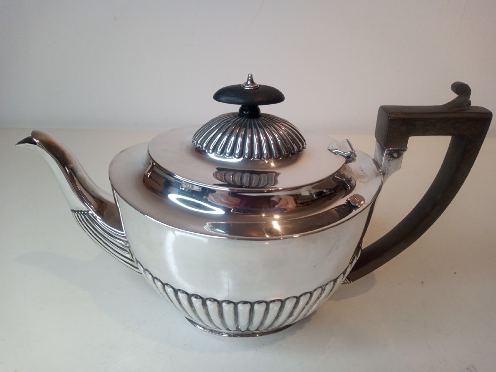 Matching Victorian/Edwardian Hallmarked Silver Teaset View III
