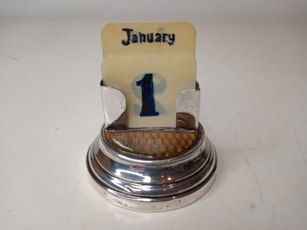 Art Deco Silver Date Stand, Hallmarked 1926