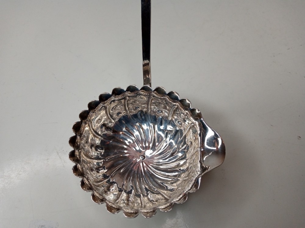 Georgian Toddy Ladle with twisted Whale Bone Handle