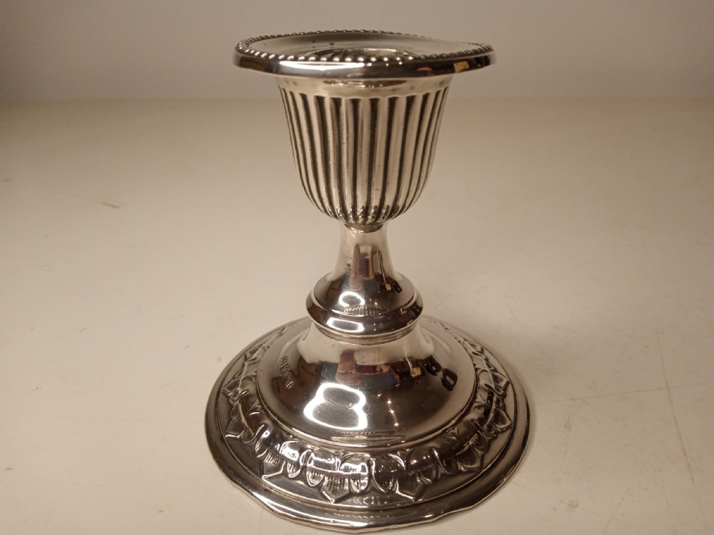 Pair of Sterling Silver Candlesticks, Hallmarked 1901 View III