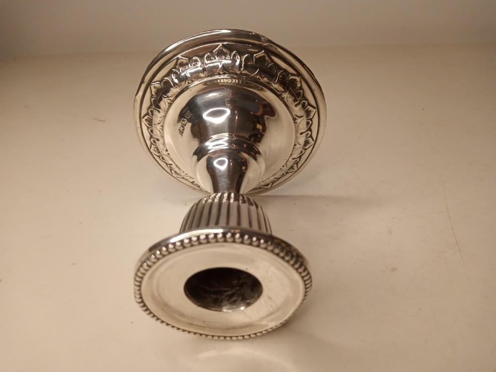 Pair of Sterling Silver Candlesticks, Hallmarked 1901 View IV