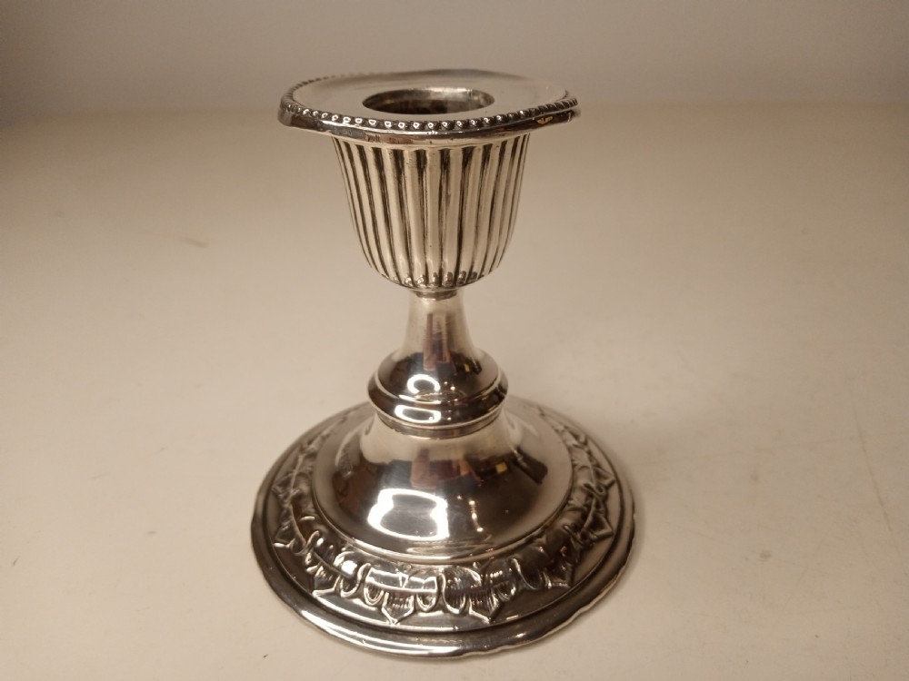 Pair of Sterling Silver Candlesticks, Hallmarked 1901 View V