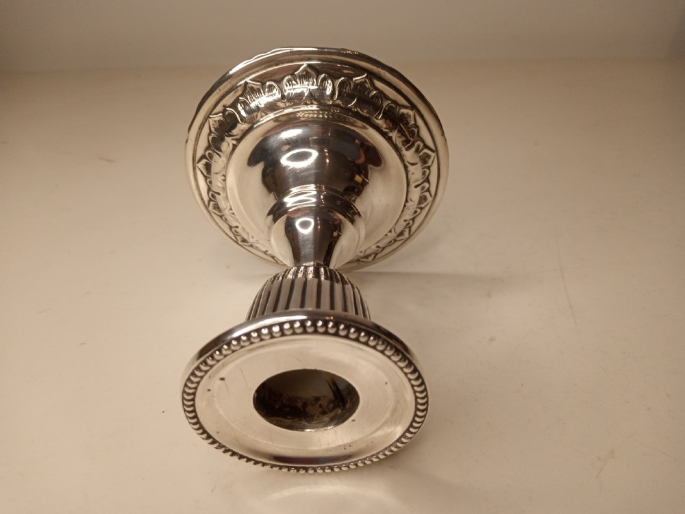 Pair of Sterling Silver Candlesticks, Hallmarked 1901 View VI