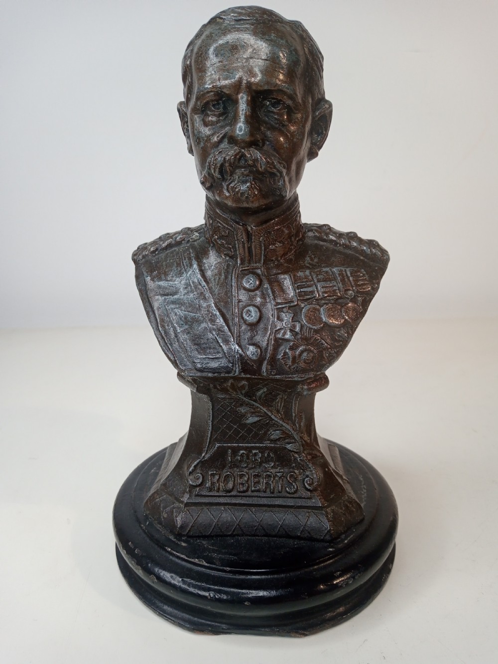 Early 1900's Bronzed Spelter Bust of Earl Roberts