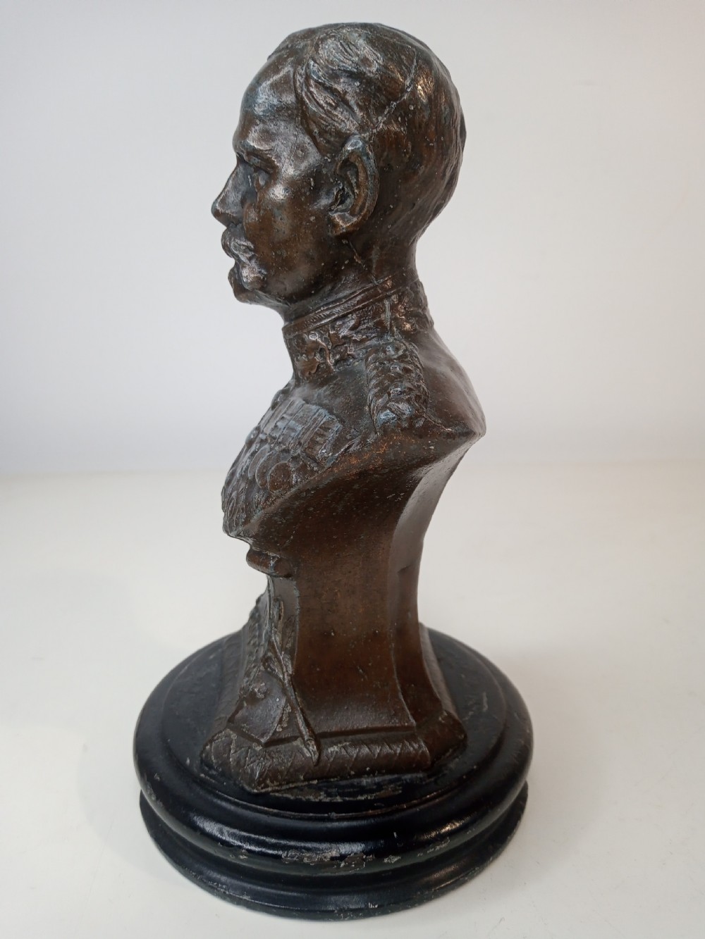 Early 1900's Bronzed Spelter Bust of Earl Roberts View II