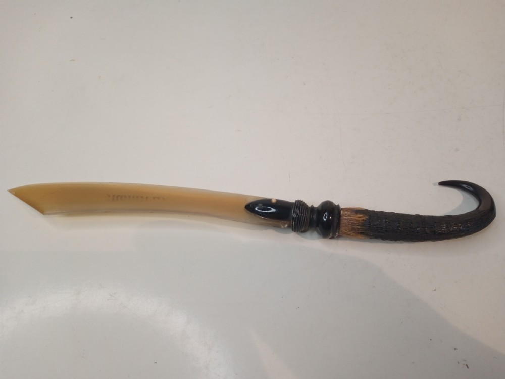 Early Edwardian Letter Opener made from an Ibex, View II